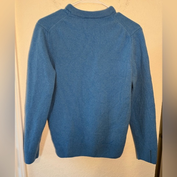 Lacoste Wool V Neck Sweater Mens Medium Logo Vintage Y2K Retro Preppy 80s 90s - Picture 7 of 8